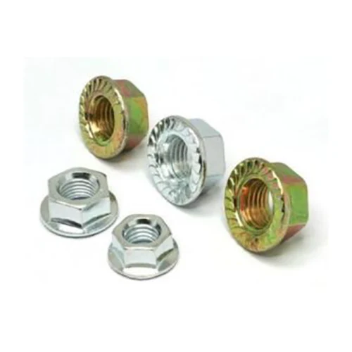 Kẽm mạ vàng trắng din6923 hex flange nut